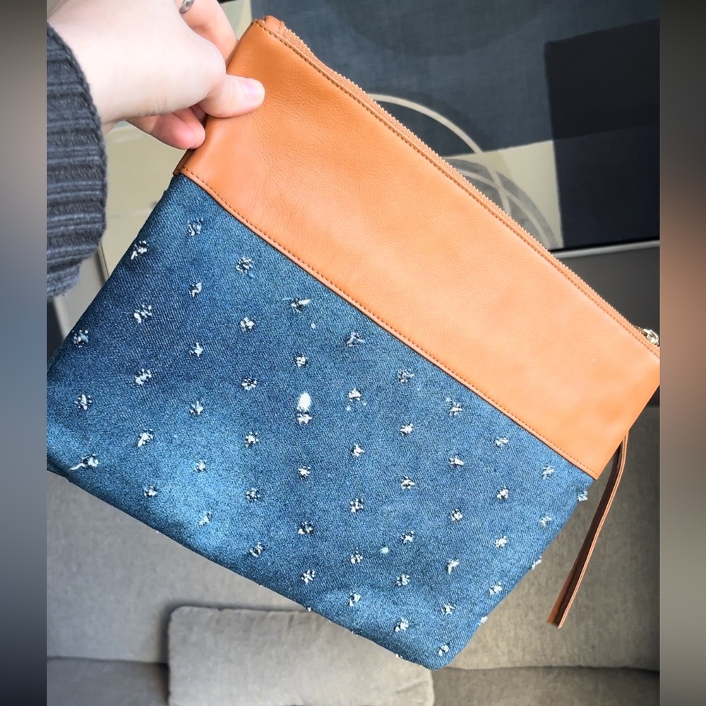 Pietro NYC 1982 Leather and Denim Bag